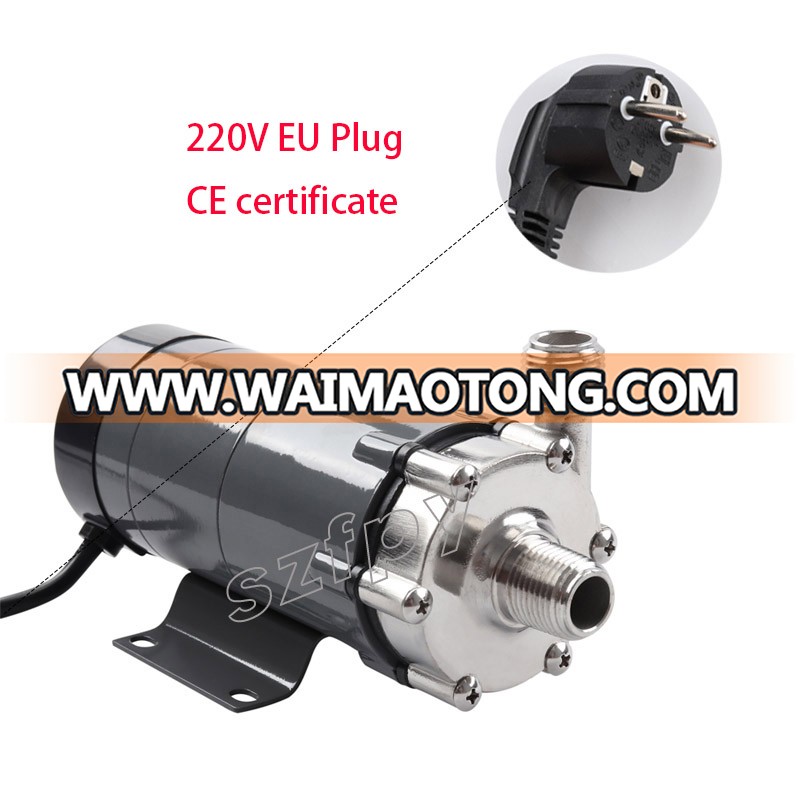 Homebrew water Magnetic Drive Pump 15R With Stainless Steel Head,Beer Brewing 220 V European Plug with 1/2 NPT thread